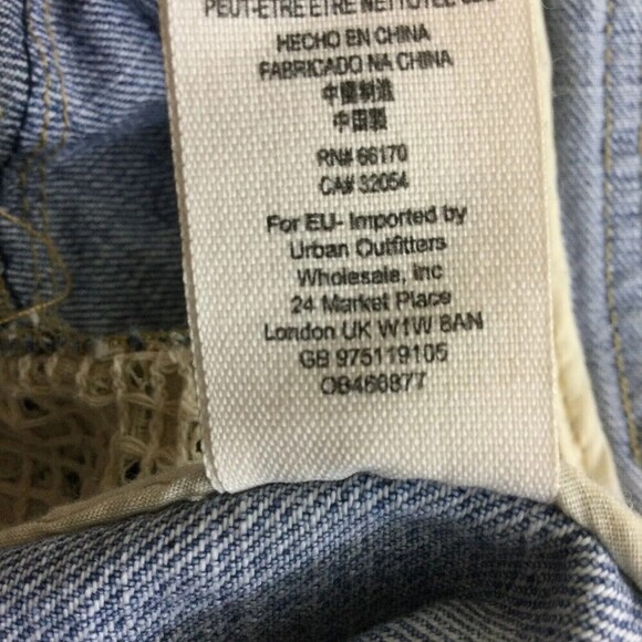 Free People Womens Lace Panel Denim Jacket Light Dungaree Blue Size Small - Picture 12 of 13